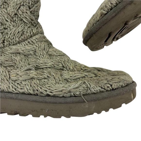 UGG Isla Sweater Cable Knit Boots in Gray Size 7 - Picture 4 of 16